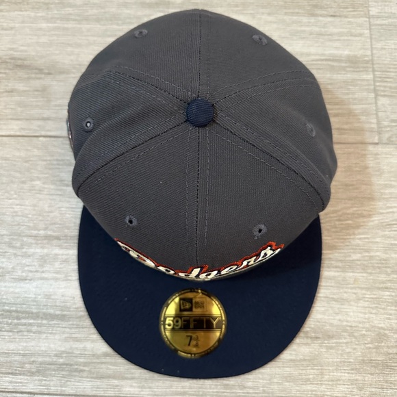 LA Los Angeles Dodgers Lids Hat Drop New Era Sea Fog 50th Patch Fitted 7 3/8 - Picture 5 of 10